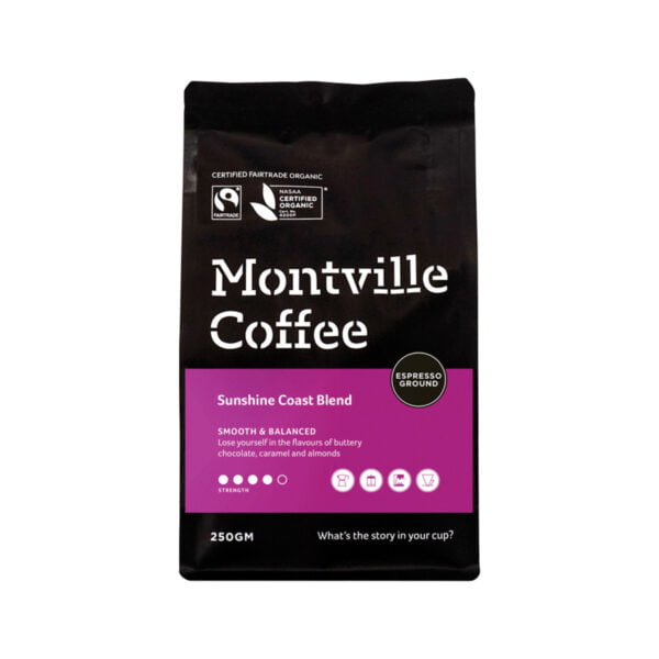 Montville Coffee Org Sunshine Coast Blend Espresso Ground 250g_media-01